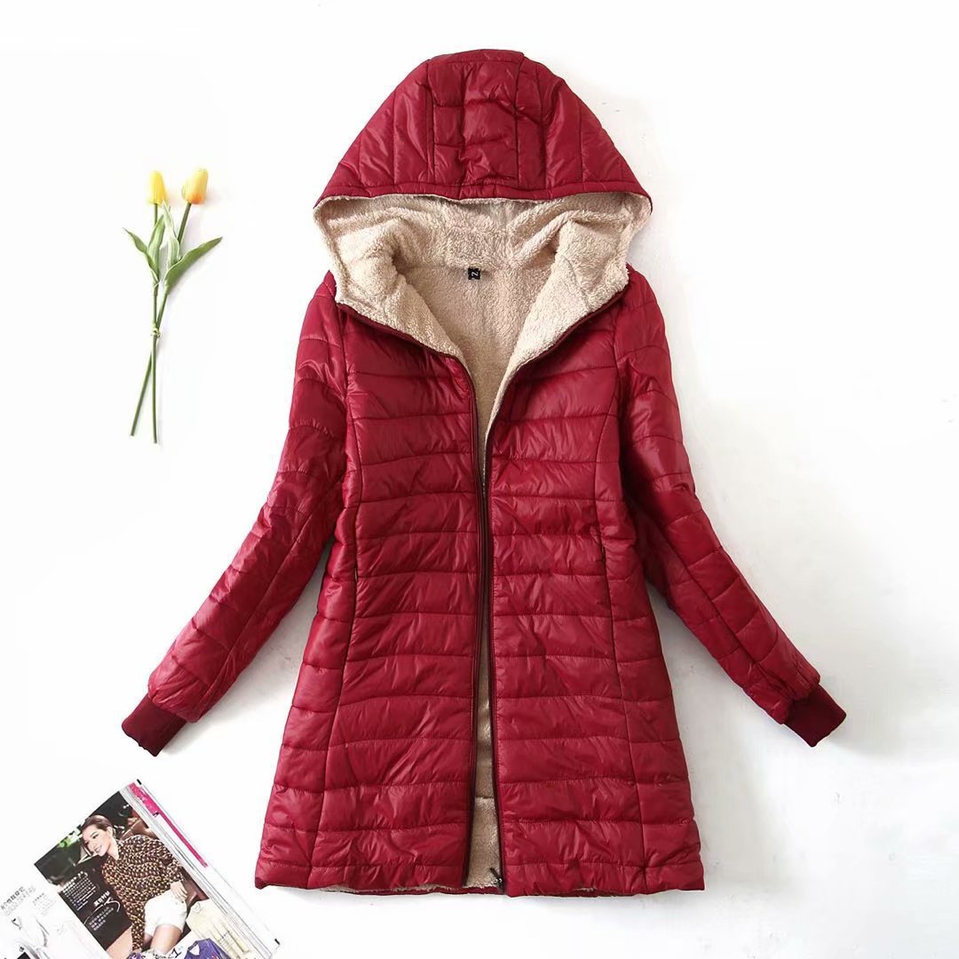 Ladies winter coat lined with high collar and warm lining Lune London