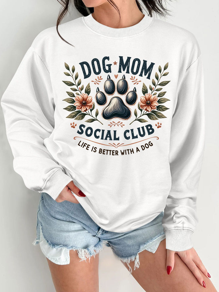 Sweatshirt pour femmes avec motif de chien tendance et impression améliorée Chic & Stil