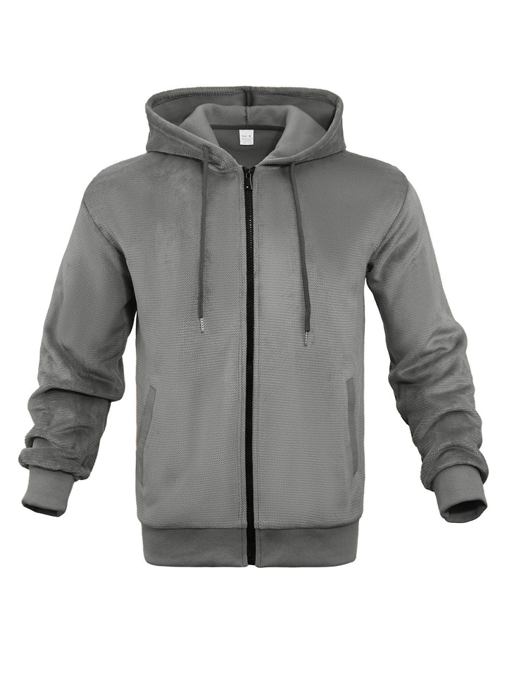 Men's sporty hooded jacket made of breathable mesh material Lune London