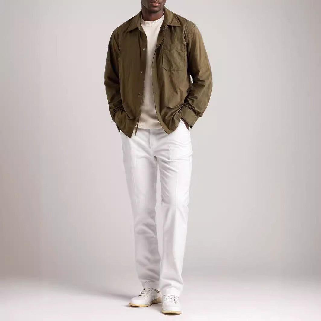 Versatile men's shirt with applied chest pocket and stylish collar Lune London