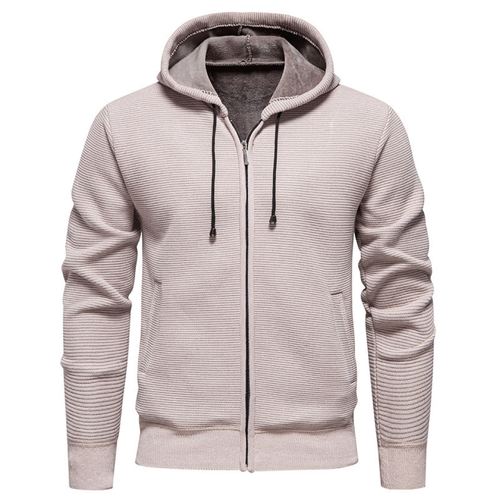 Modern hoodie jacket for men with textured surface and soft inner lining Lune London