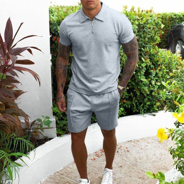 Men's sporty leisurewear set with trendy zipper Lune London