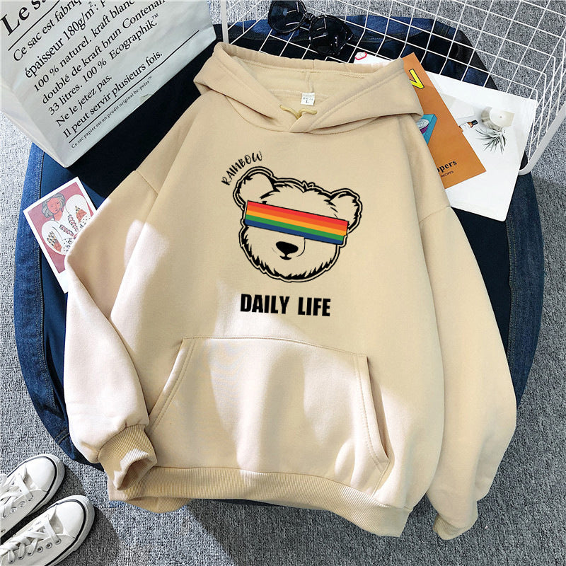 Women's hoodie with stylish bear motif Chic & Stil
