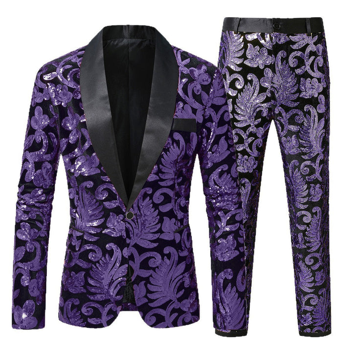 Men's Glamorous Sequin Suit Set Lune London