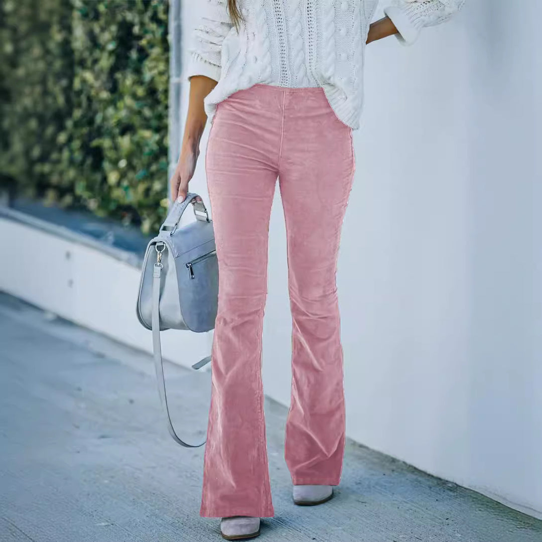 Bootcut pants for women with high waist and stretchy fabric Lune London