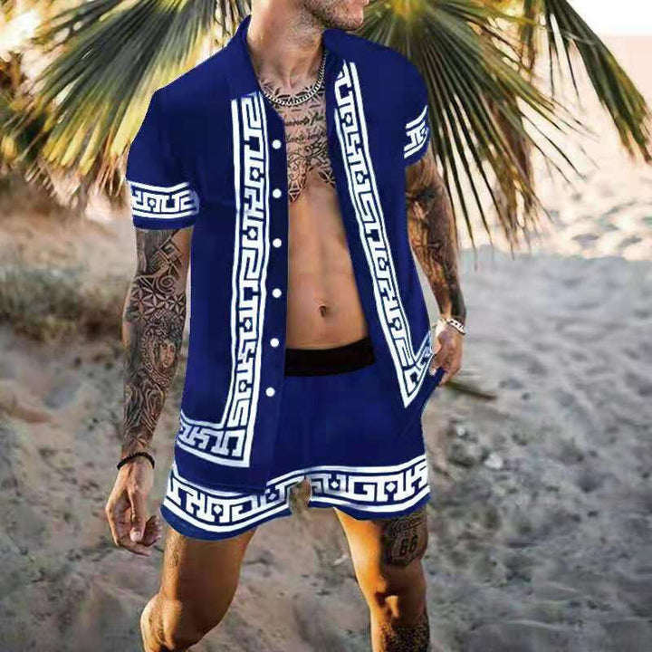 Men's Floral Print Short Sleeve Holiday Set Lune London