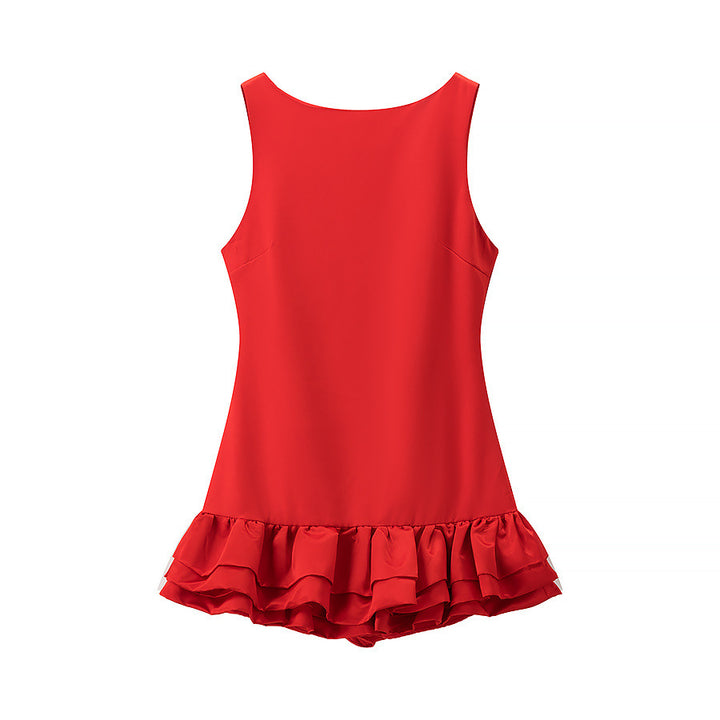 Women's swimsuit with voluminous ruffled skirt and high waist Lune London