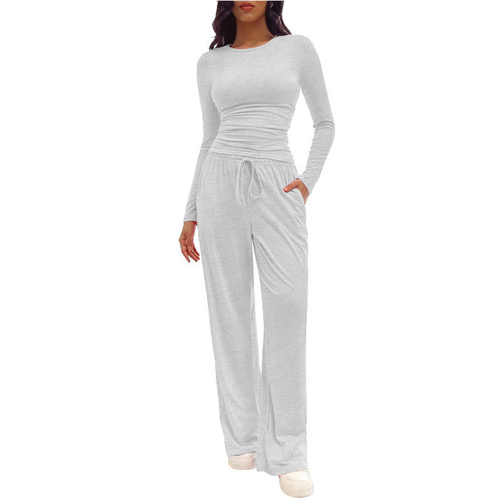 Women's Comfortable Lounge Set with Long-Sleeved Top and Loose-Fitting Pants Lune London