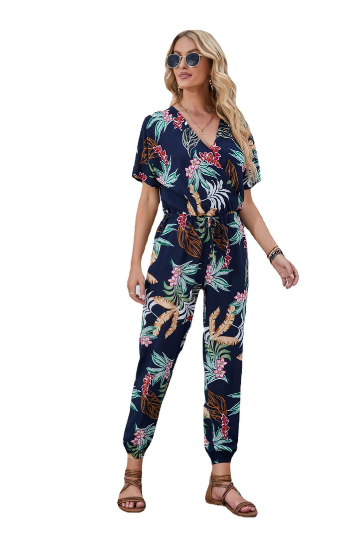 Ladies Floral Print Relaxed Chic Overall