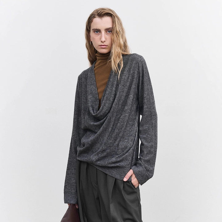 Pull pour femmes décontracté à col roulé en tricot fin Chic & Stil de haute qualité