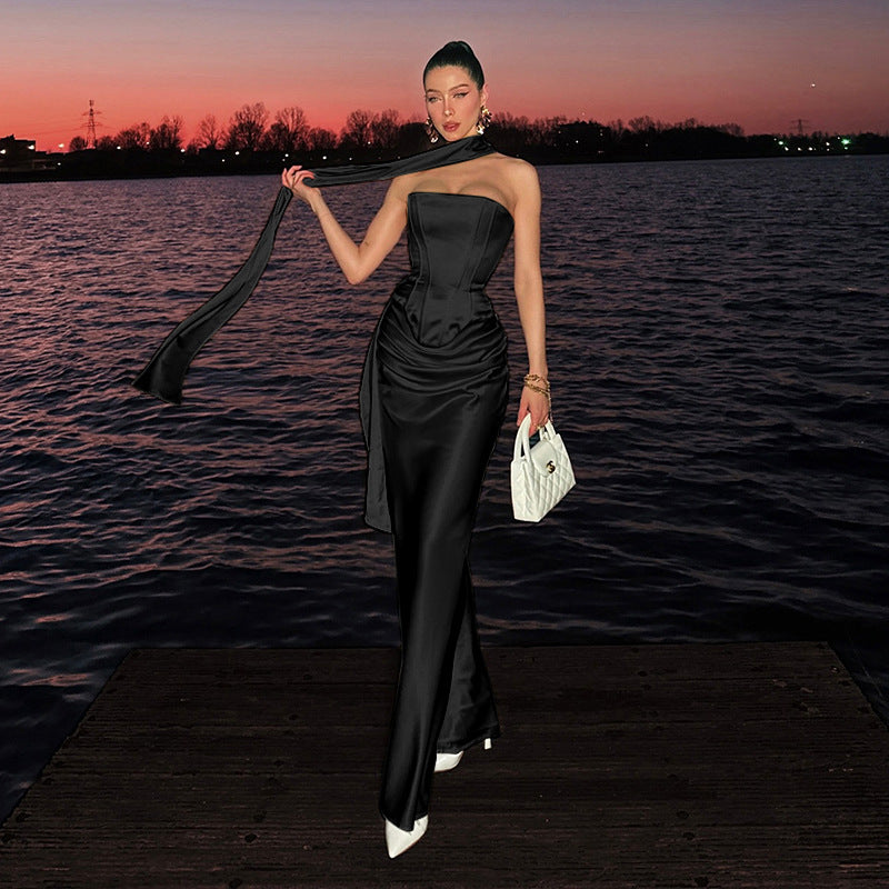 Elegant structured corset dress for women Lune London