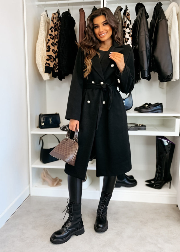Elegant trench coat for women with adjustable belt and double-breasted Lune London