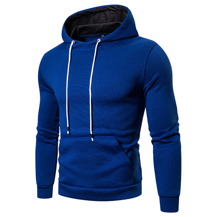 Men's sporty hoodie made of soft textured fabric with practical kangaroo pocket Lune London