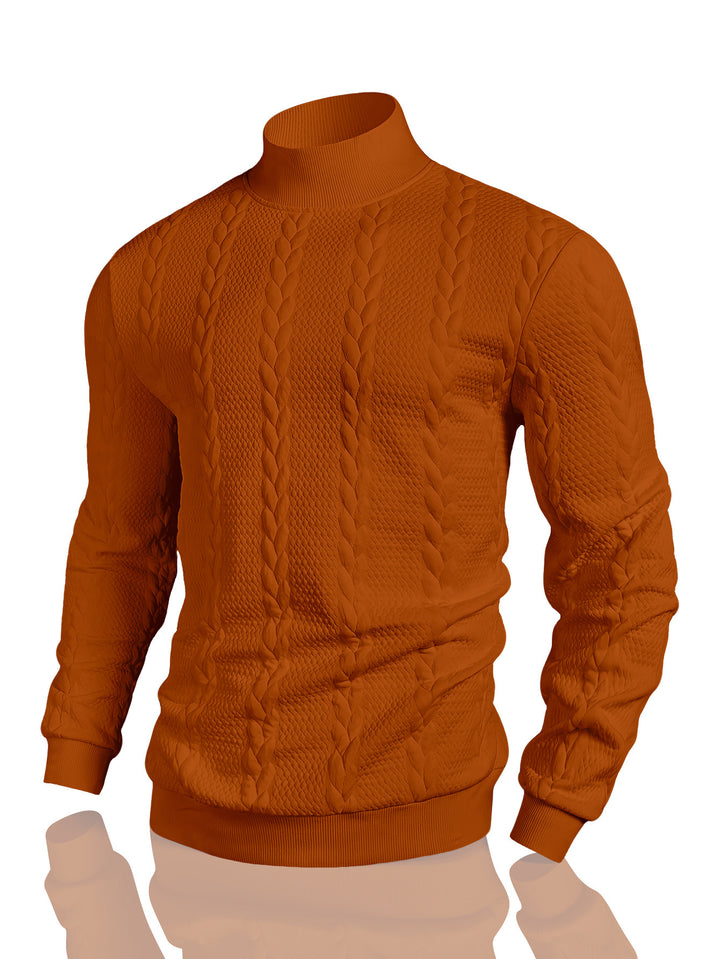 Knitted sweater for men with high collar Lune London
