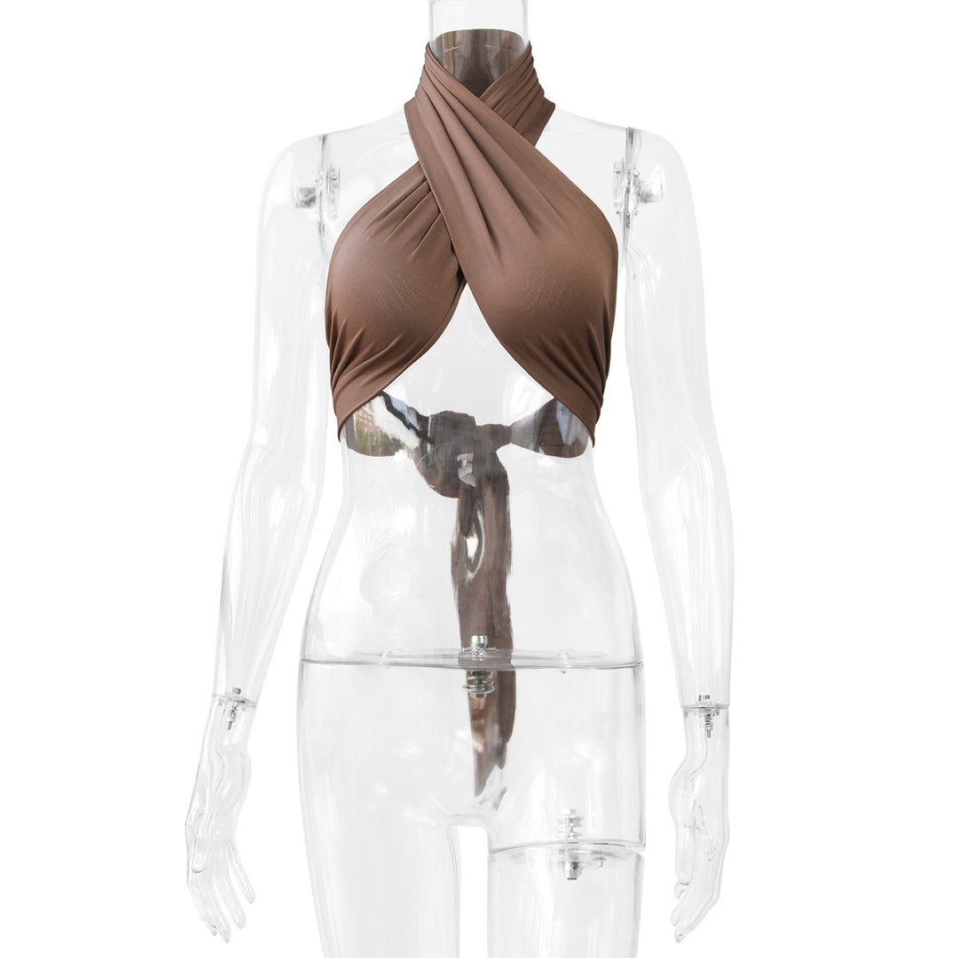 Women's figure-flattering wrap top with sophisticated holder design Lune London
