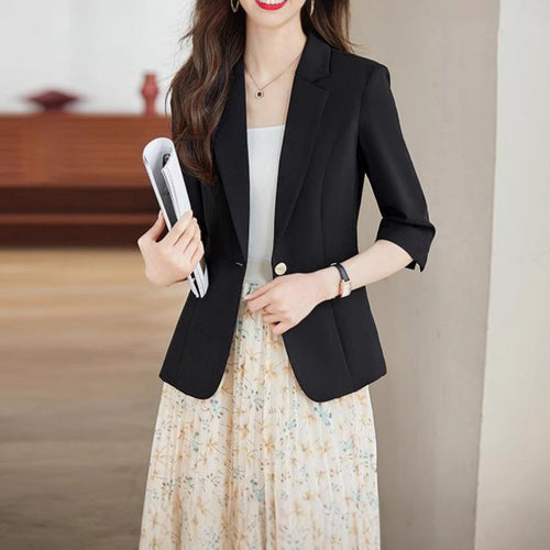 Veste de blazer à la mode pour femmes avec demi-manches Chic & Stil