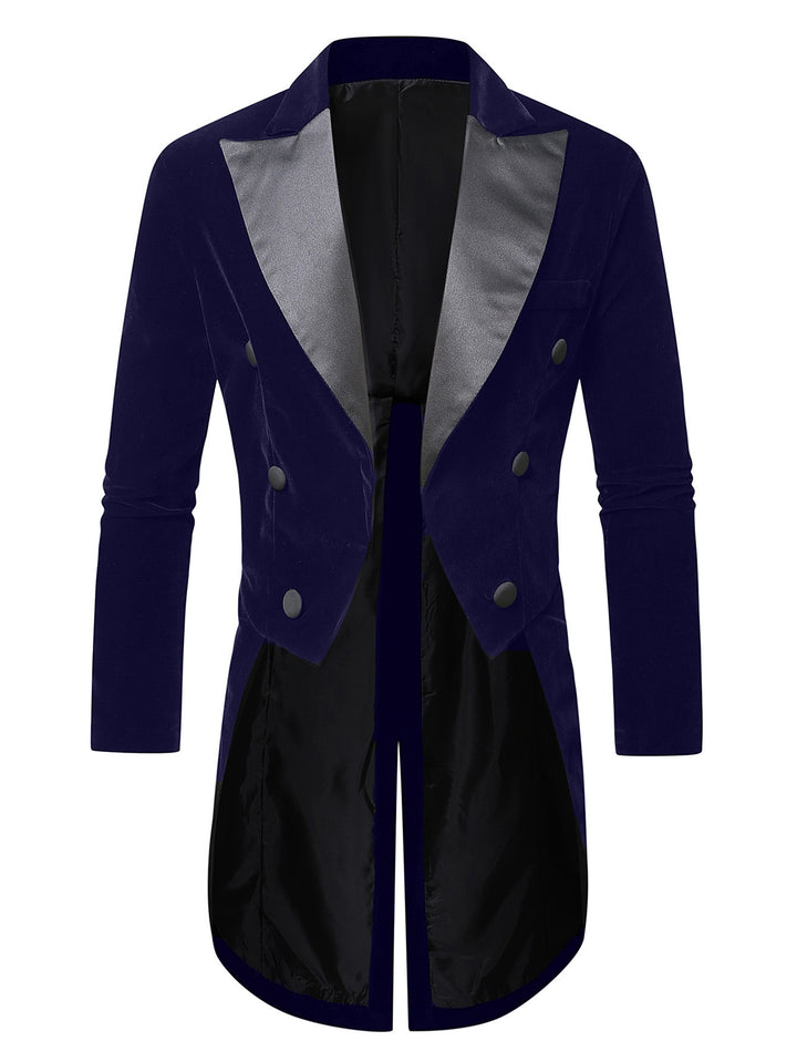 Lune London elegant double-breasted velvet jacket for men