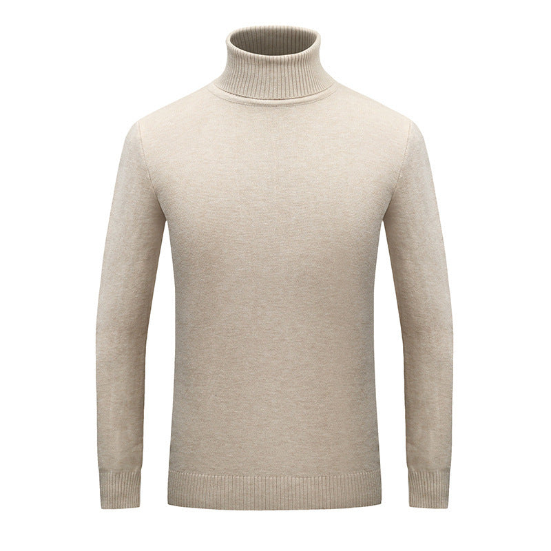 Men's Elegant Roll Neck Sweater in Fine Wool Lune London