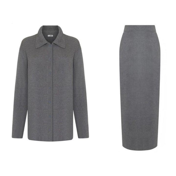 Ensemble en tricot pour femmes avec détails de boutons et coupe élégante Chic & Stil