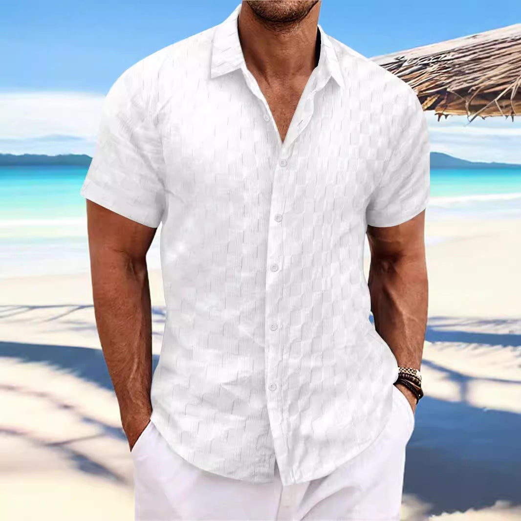 Structured short sleeve leisure shirt for men Lune London