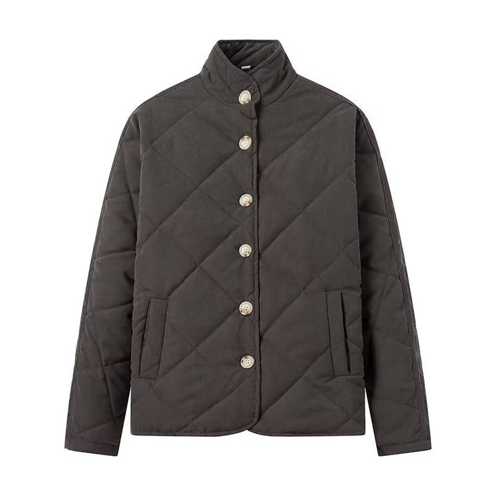 Veste matelassée pour femmes avec col montant à la mode et poches pratiques Chic & Stil