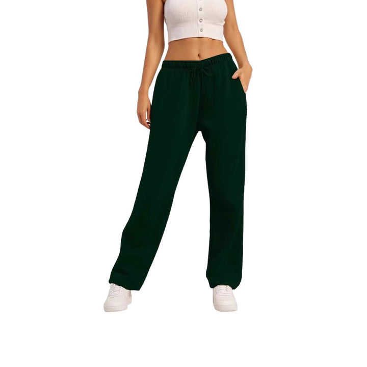 Women's wide casual pants with elastic waistband and practical side pockets Chic & Stil 1773783716
