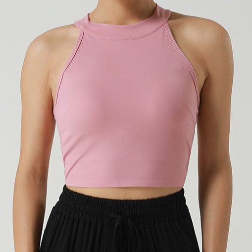 Ladies Sportif Crop-top with high collar and breathable properties Lune London