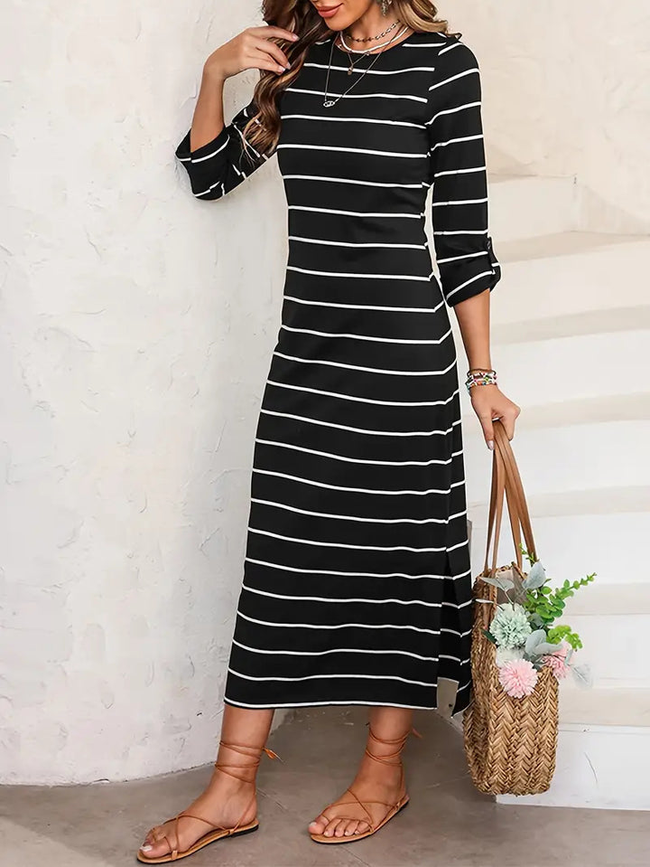Lune London Casual Striped Maxi Dress for Women