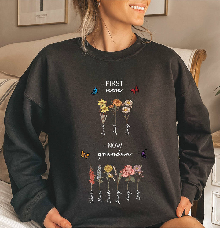 Sweat-shirt pour femmes avec imprimé floral et lettrage inspirant Chic & Stil