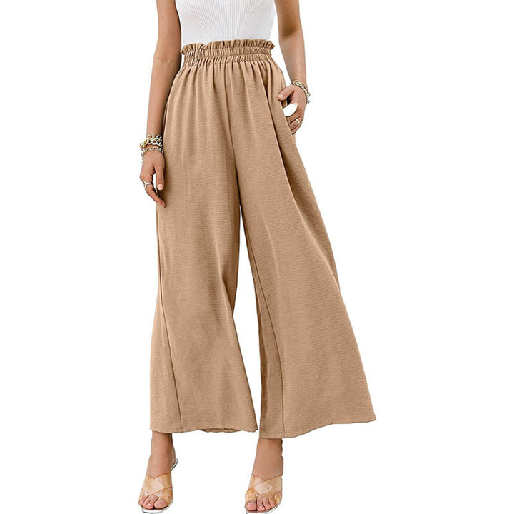 Wide-leg pants with elastic waistband for women Chic und Stil