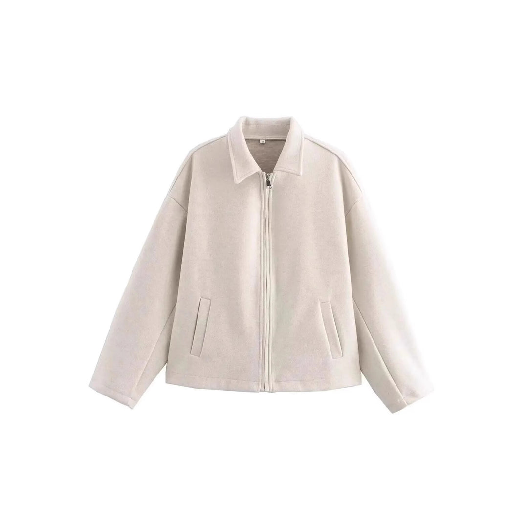Casual fleece jacket for women with high collar and practical pockets Lune London
