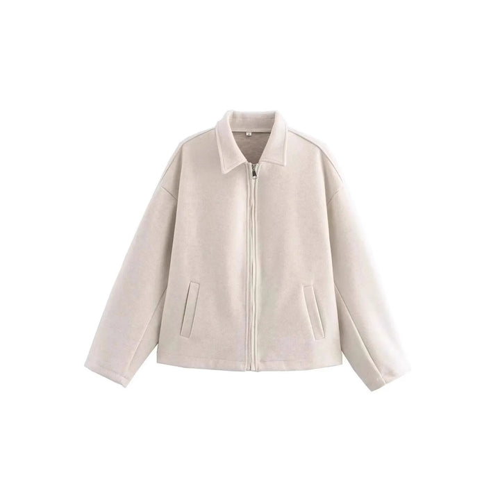 Casual fleece jacket for women with high collar and practical pockets Lune London