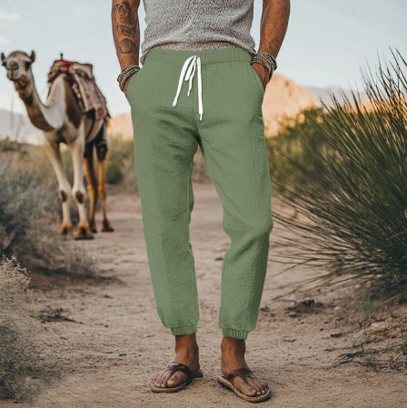 Casual cargo pants for men with elastic waistband and practical pockets Lune London