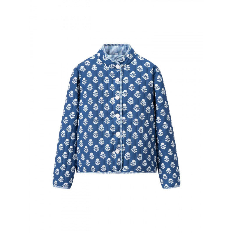 Quilted ladies jacket with floral pattern and comfortable fit Lune London