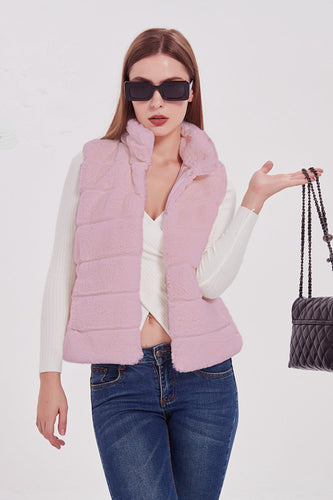 Ladies quilted gilet with high collar and trendy cut Lune London