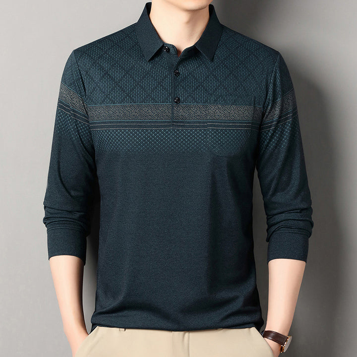 Men's Long Sleeve Polo with Structured Design Lune London
