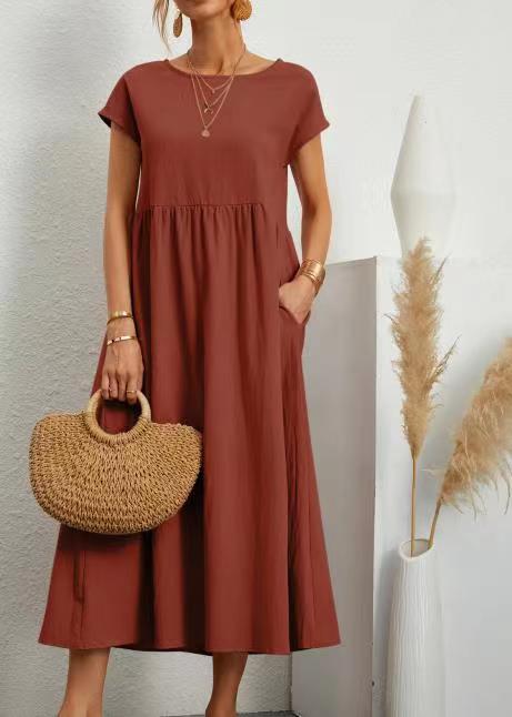 Women’s Midi Dress with Casual Cut and Side Pockets Lune London