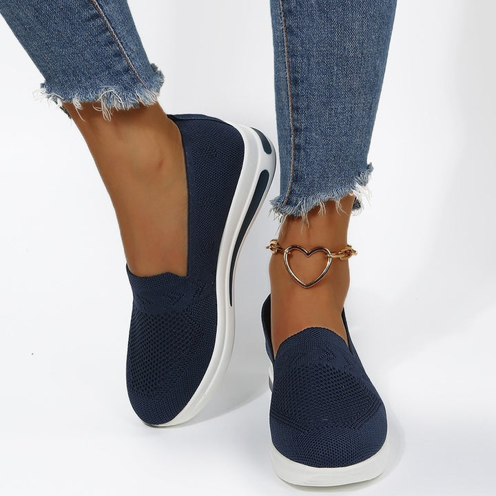 Trendy Slip-On Sneakers for Women with Breathable Mesh Upper and Non-Slip Sole Lune London