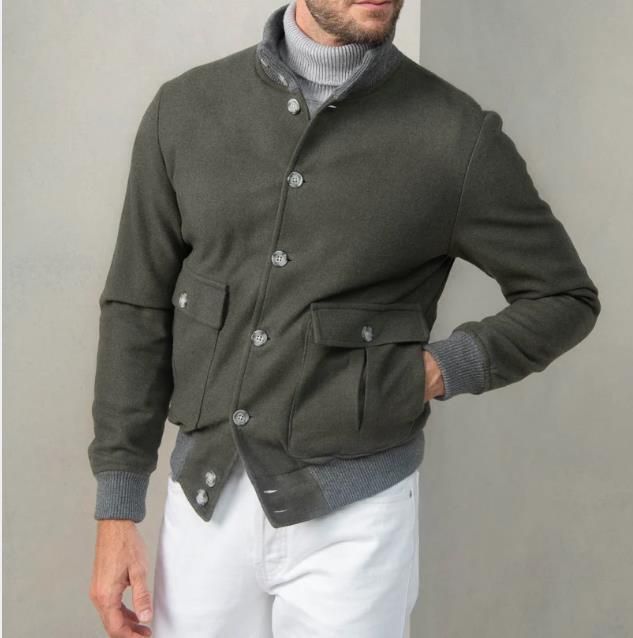 Casual and structured cotton jacket for men with practical pockets Lune London