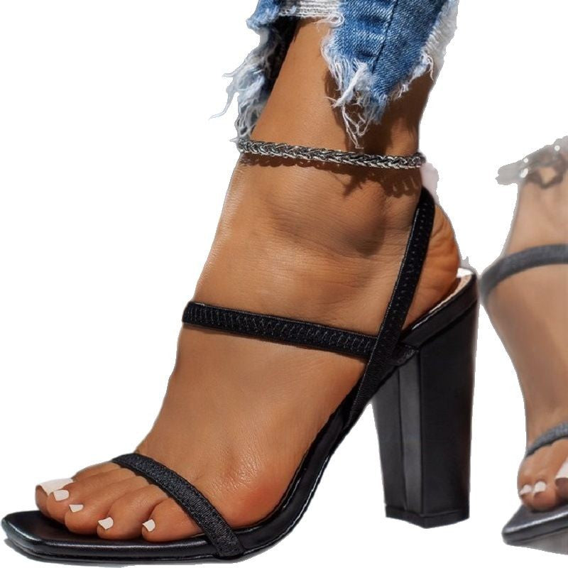 Elegant high heel sandals for women with narrow straps Lune London