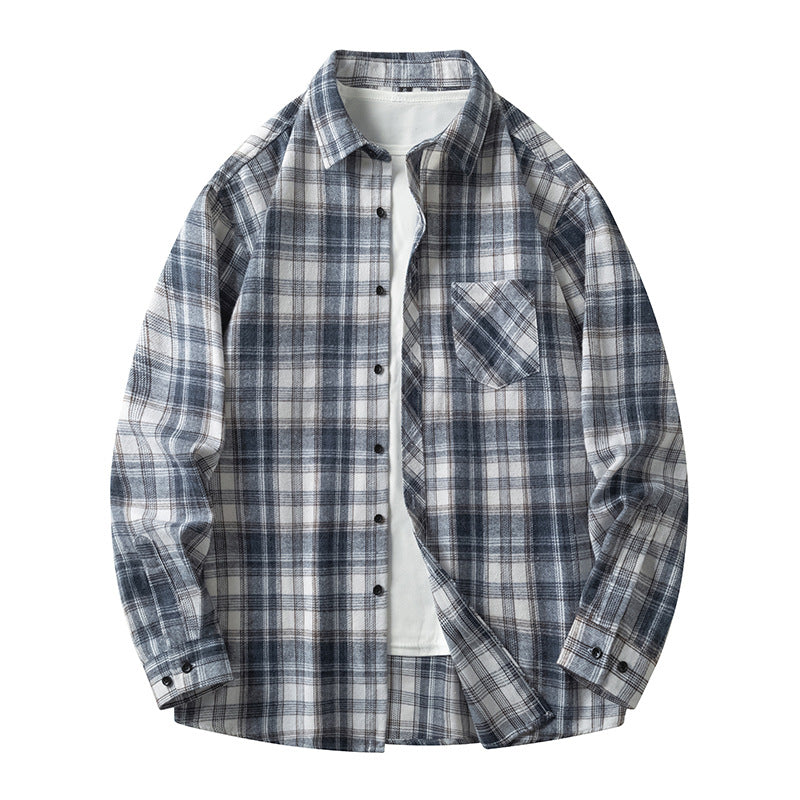 Casual checkered shirt for men with pockets and button-down collar Lune London