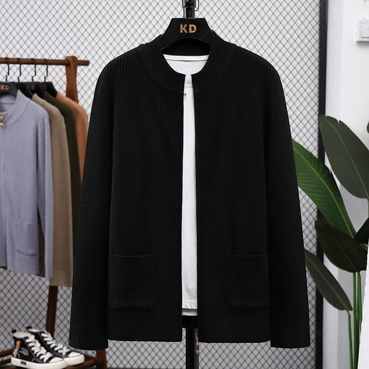 Ladies' knit jacket with modern zipper and practical pockets Lune London