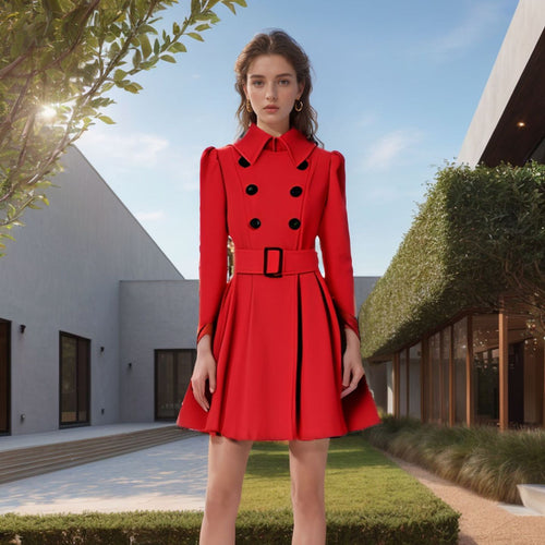 Lune London Elegant fitted trench coat for women