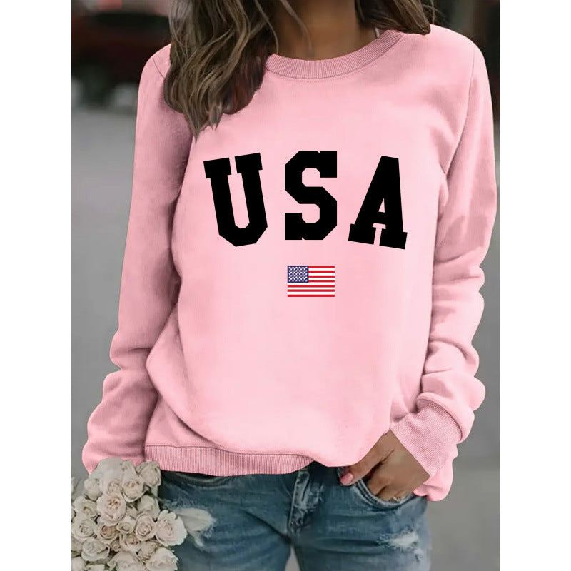 Women's sweatshirt with modern USA statement and cozy fit Lune London