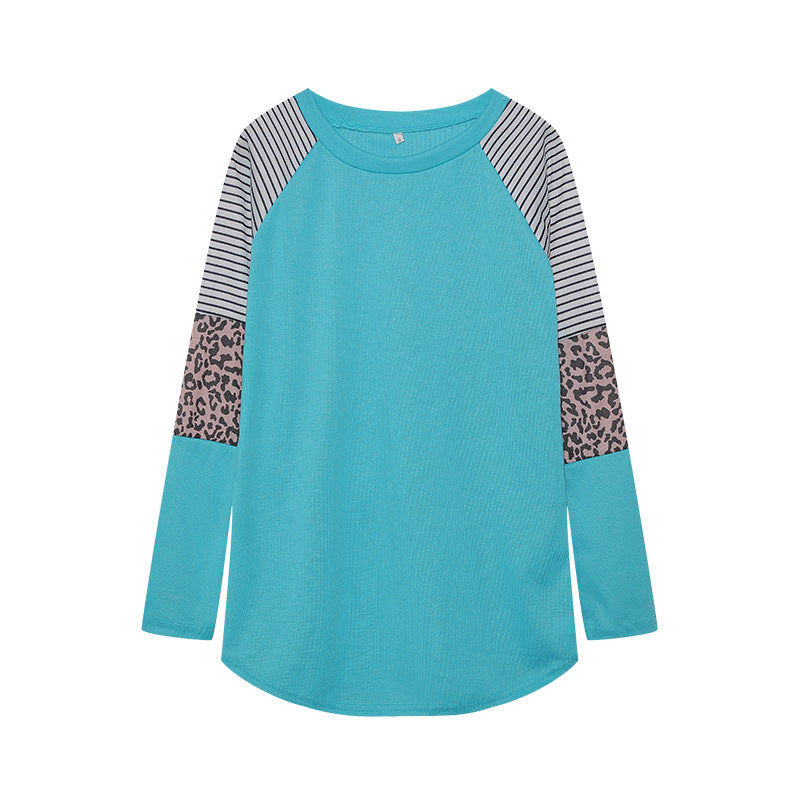 Chemisier long à manches longues pour femmes avec imprimé animal et design à rayures modernes Chic & Stil