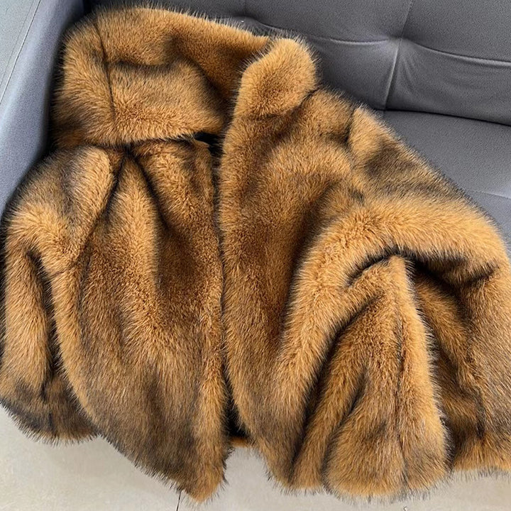 Ladies Luxury Coat in Faux Lune London
