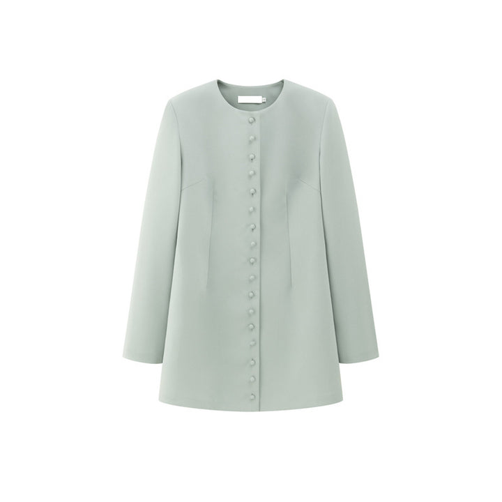 Blazer élégant pour femmes avec patte de boutonnage et silhouette minimaliste Chic & Stil