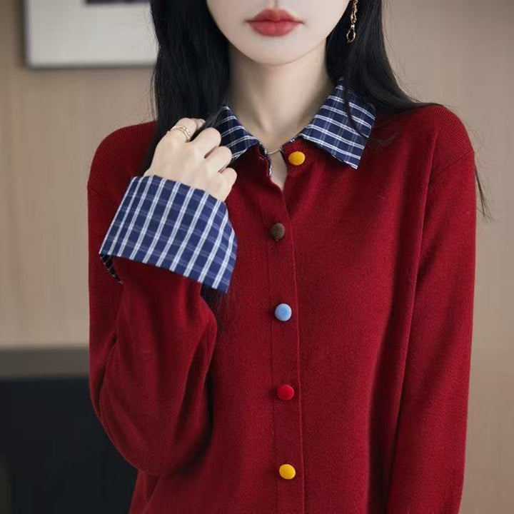 Cardigan femme avec des détails de boutons colorés Chic & Stil