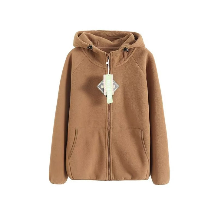 Veste en polaire chaude et confortable pour femmes avec capuche Chic & Stil