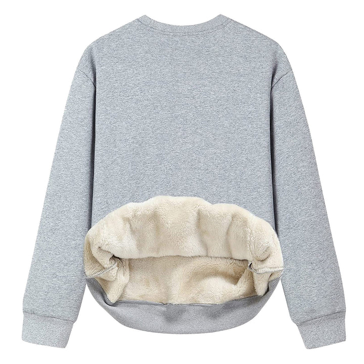 Ladies Oversized Cozy Pullover with Fleece Lining Lune London